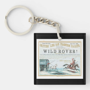 Wild Rover Clipper Sailing ship Key Ring