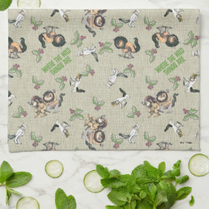 Wild Rumpus Holiday Pattern Tea Towel