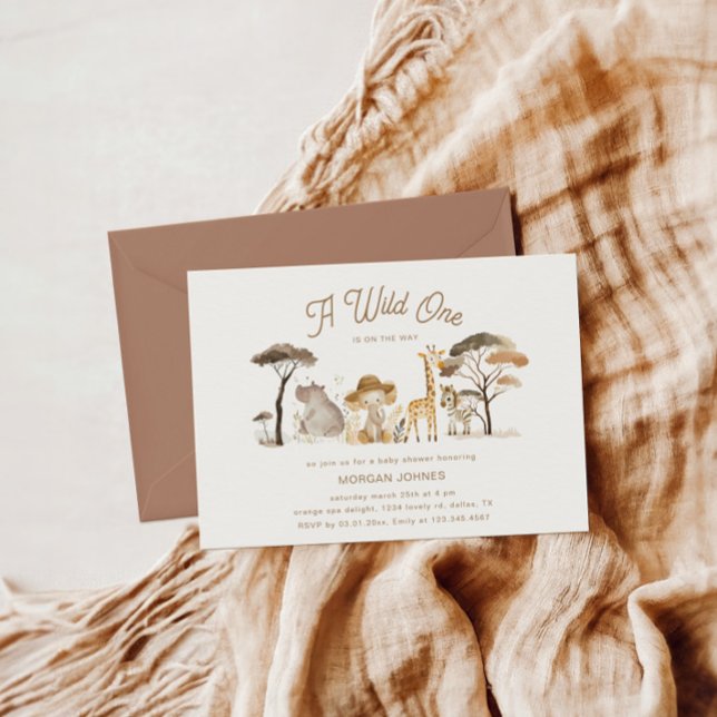 Wild Safari Animals Boho Baby Shower Invitation (Creator Uploaded)