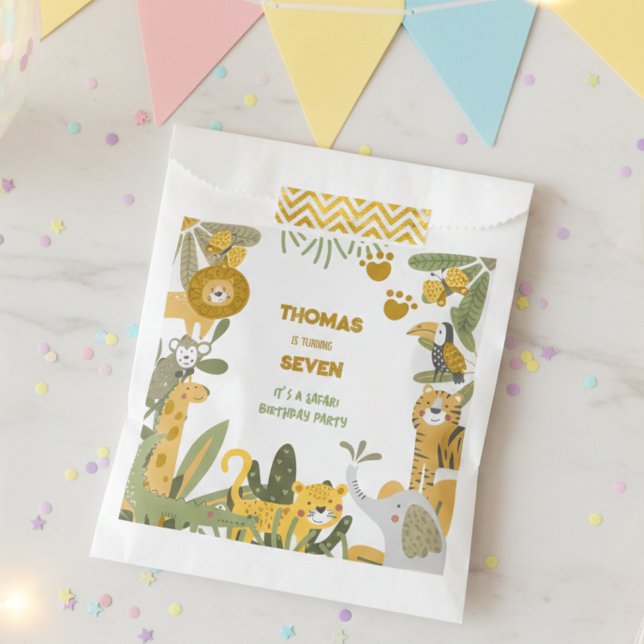 Wild safari animals  kids birthday favour bags (Creator Uploaded)