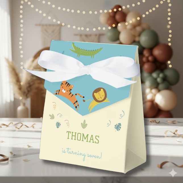 Wild safari animals kids birthday favour box (Creator Uploaded)