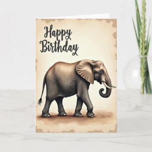 Wild Safari Elephant Card