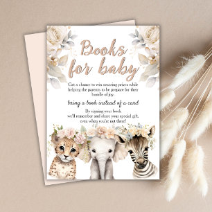 Wild Safari Girl Books for Baby Enclosure Card