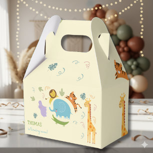 Wild safari kids birthday favour box