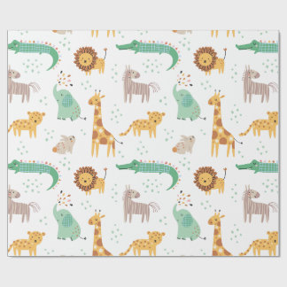 Wild Safari Kids Wrapping Paper