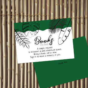 Wild Safari Leave Forest Green Books For Baby Enclosure Card