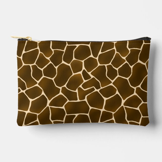 Wild Safari Natural Giraffe Print Accessory Pouch (Front)