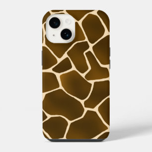 Wild Safari Natural Giraffe Print iPhone 14 Case