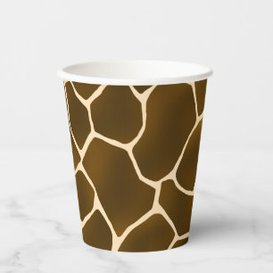 Wild Safari Natural Giraffe Print Paper Cups