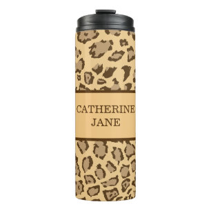 Wild Safari Paw Print Customisable Thermal Tumbler