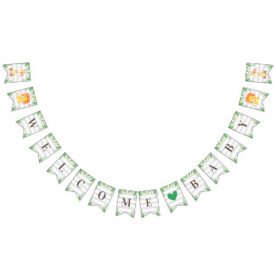 Wild Safari Welcome Baby Boy Shower Lion Giraffe Bunting