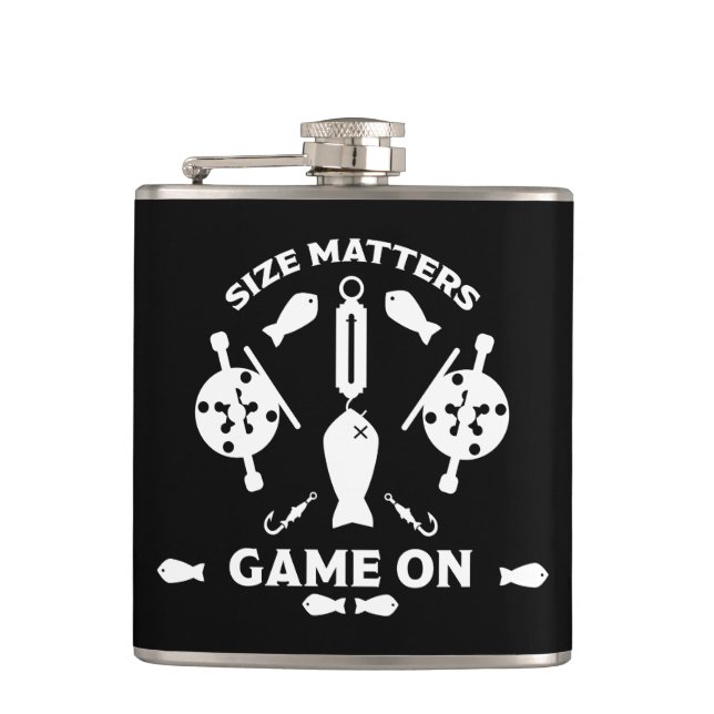 Wild Salmon Fishing Hip Flask (Front)