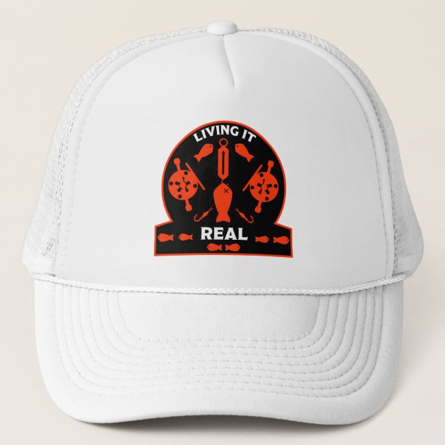 Wild Salmon Fishing Trucker Hat (Front)