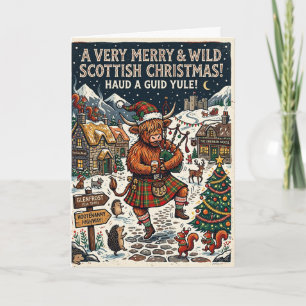 Wild Scottish Christmas Highland Card
