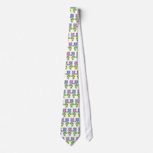 Wild Scottish Thistle Flowers Tie