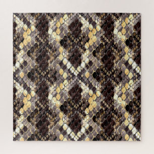 Wild Skin Watercolor Seamless Pattern Jigsaw Puzzle