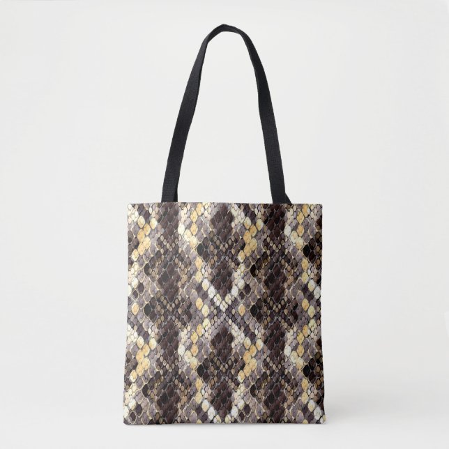 Wild Skin Watercolor Seamless Pattern Tote Bag (Front)