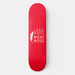 Wild Soul Feather Bird Nature Design Skateboard
