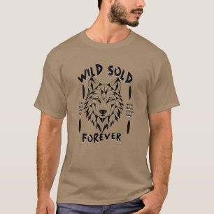 Wild Soul Forever Geometric Wolf Graphic T-Shirt