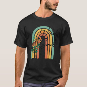 Wild Soul Rainbow Colour Vintage Wildflower Plant T-Shirt