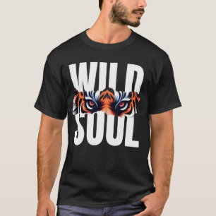 Wild Soul Tiger Eyes Graphic T-Shirt Fierce Anim