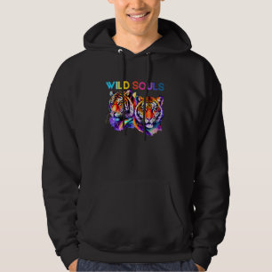 Wild Souls Rainbow Watercolor Bengal Tiger Soulmat Hoodie