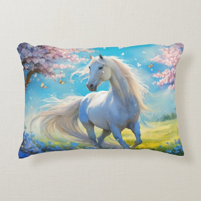"Wild Spirit: Galloping Stallion" Decorative Cushion (Front)