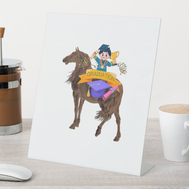 Wild Spirit Graduation – Proud Graduate Celebratio Pedestal Sign (In SItu)