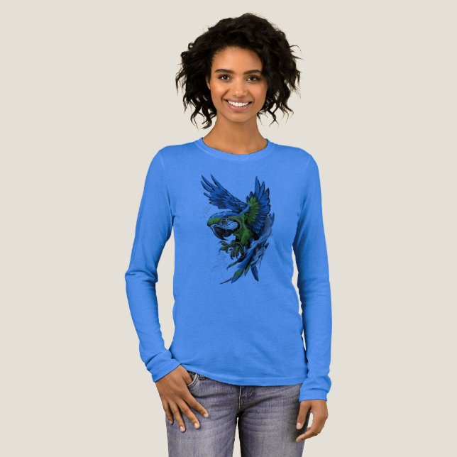 Wild Spirit Macaw Long Sleeve Shirt (Full Front)