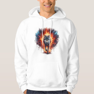 "Wild Spirit: Men's Wolf Design Hoodies & Sweatshi