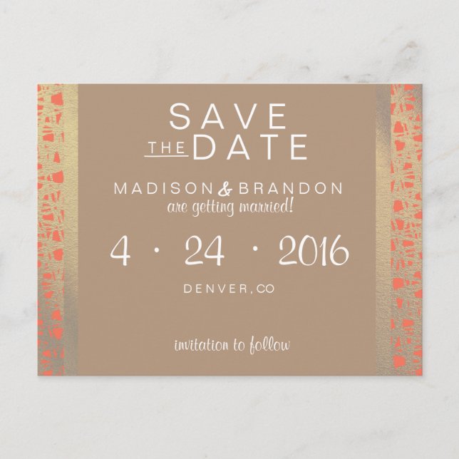 Wild Spirit Save the Date Announcement Postcard (Front)