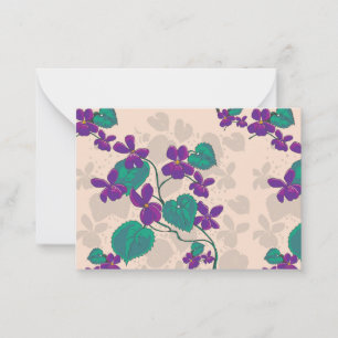 Wild Spring Violets Note Card