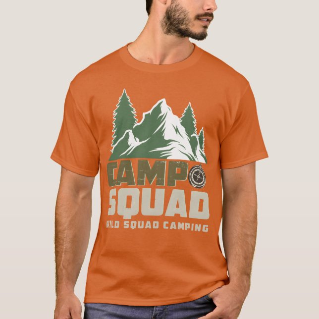 WILD SQUAD CAMPING retro T-Shirt (Front)