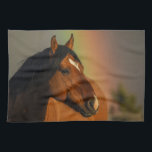 Wild Stallion, Golden Light and Rainbow Tea Towel<br><div class="desc">Wild Stallion,  Golden Light and Rainbow</div>