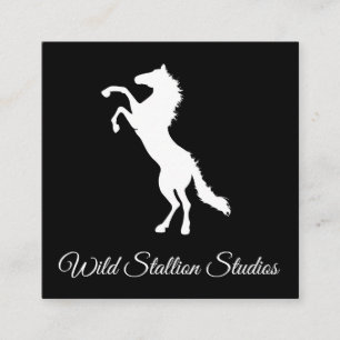 Wild Stallion Square Business Card