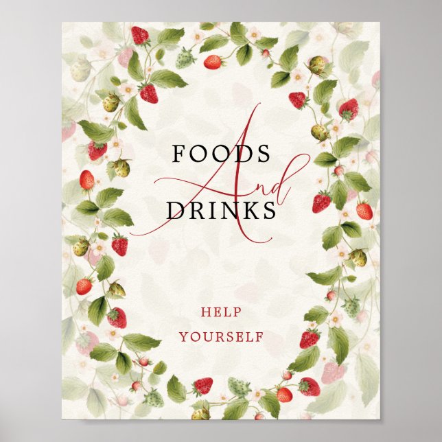 WILD STRAW BERRY SWEET BABY SHOWER SIGN (Front)