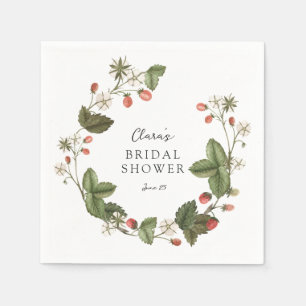Wild Strawberries Bridal Shower Napkin
