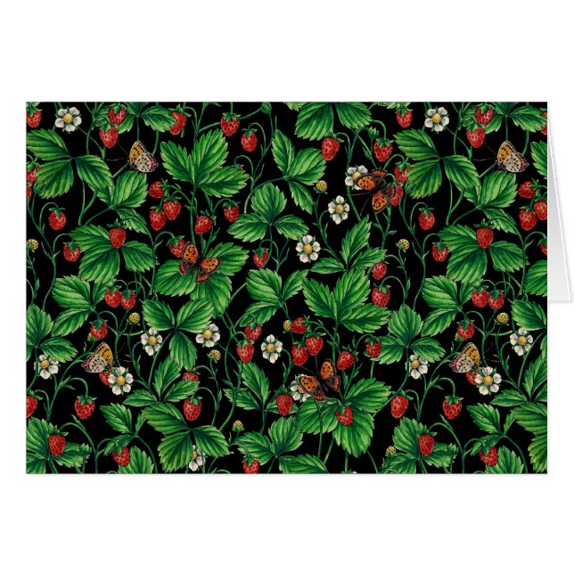 Wild strawberries on black (Front Horizontal)