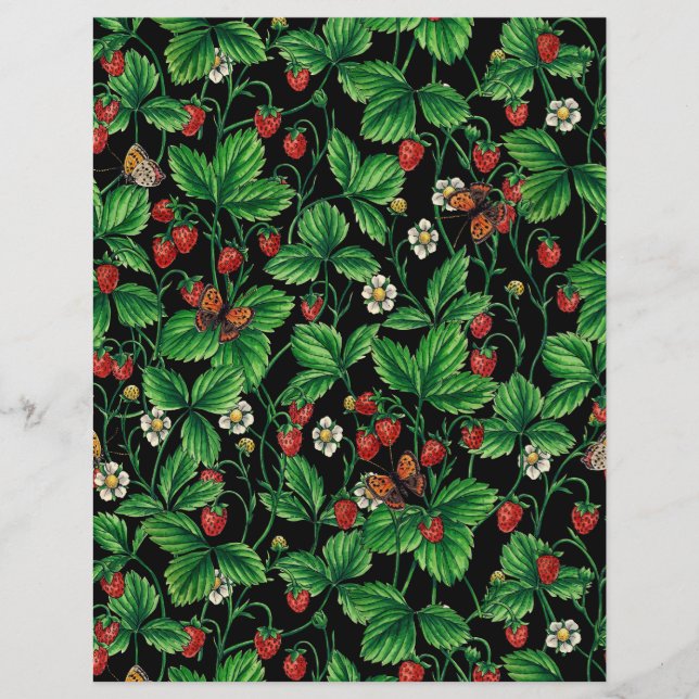 Wild strawberries on black (Front)