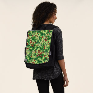 Wild strawberries on honeydew backpack
