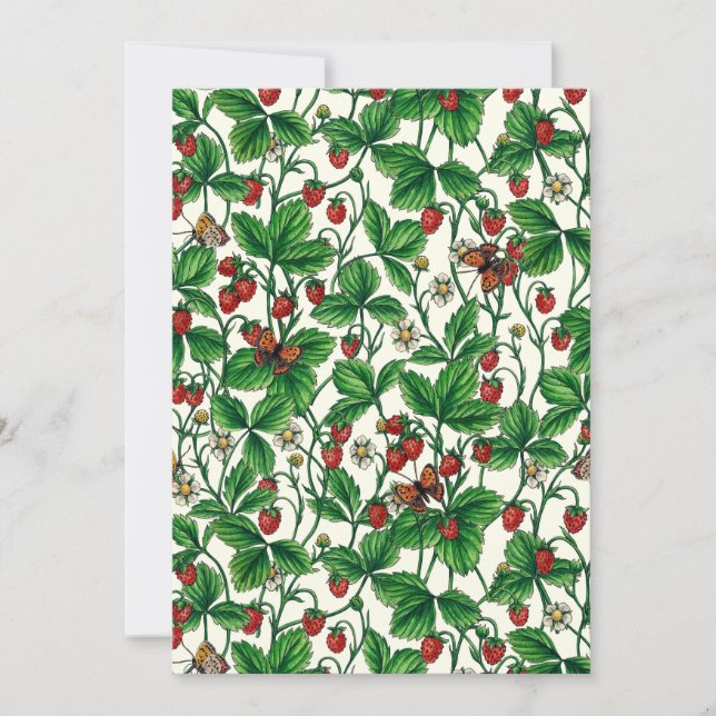 Wild strawberries on off white (Front)