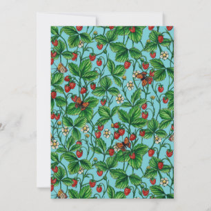 Wild strawberries on pool blue