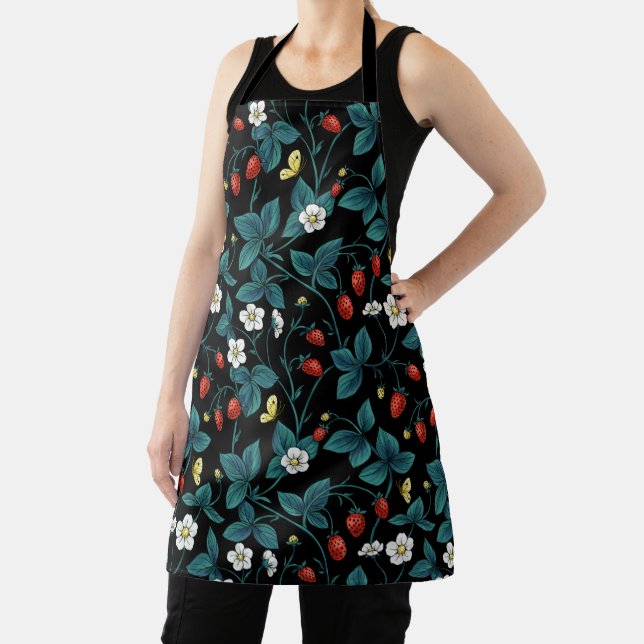 Wild strawberries red/yellow/blue/black apron (Insitu)