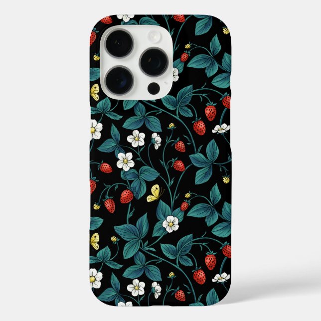 Wild strawberries red/yellow/blue/black Case-Mate iPhone case (Back)