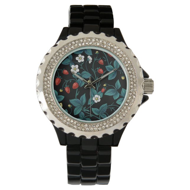 Wild strawberries red/yellow/blue/black watch (Front)