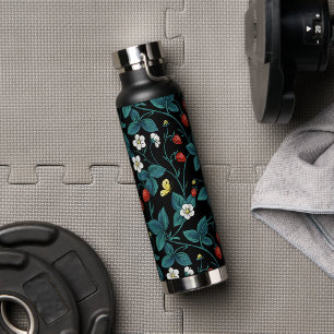 Wild strawberries red/yellow/blue/black water bottle