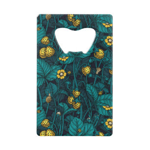 Wild strawberries, yellow and blue