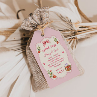 Wild Strawberry Berry Sweet Birthday Gift Tags