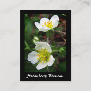 Wild Strawberry Blossoms ATC Business Card