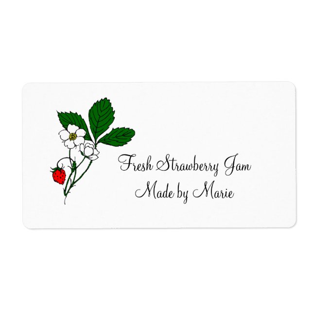 Wild Strawberry Custom Shipping Label (Front)